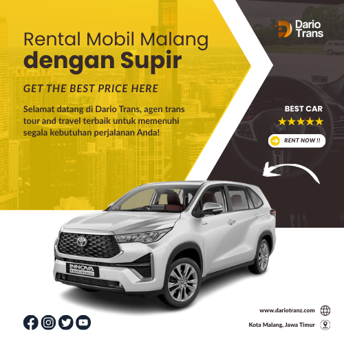 Reental Mobil Malang dengan Sopir